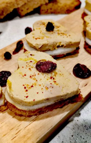 Cœur foie gras et pomme