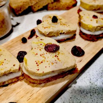 Cœur foie gras et pomme