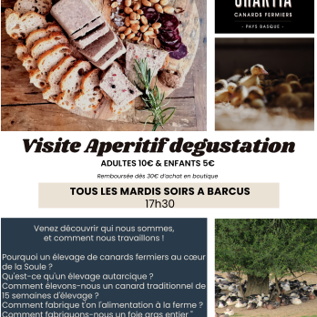 Visite Apéritif Dégustation tous les mardis soirs à la Ferme du 16 Juillet au 27 Août