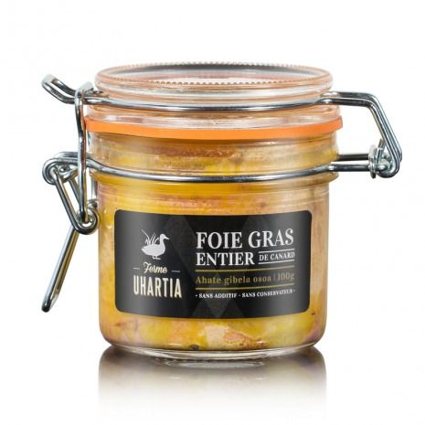 Foie gras entier de canard au naturel bocal