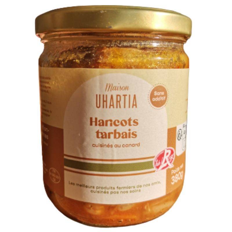 Haricots tarbais cuisinés au canard