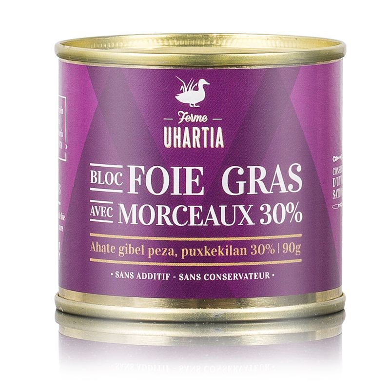 Bloc de foie gras de canard en conserve