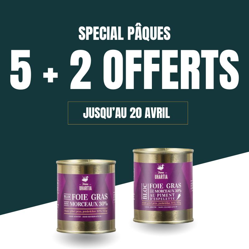 5 blocs de foie gras + 2 offerts
